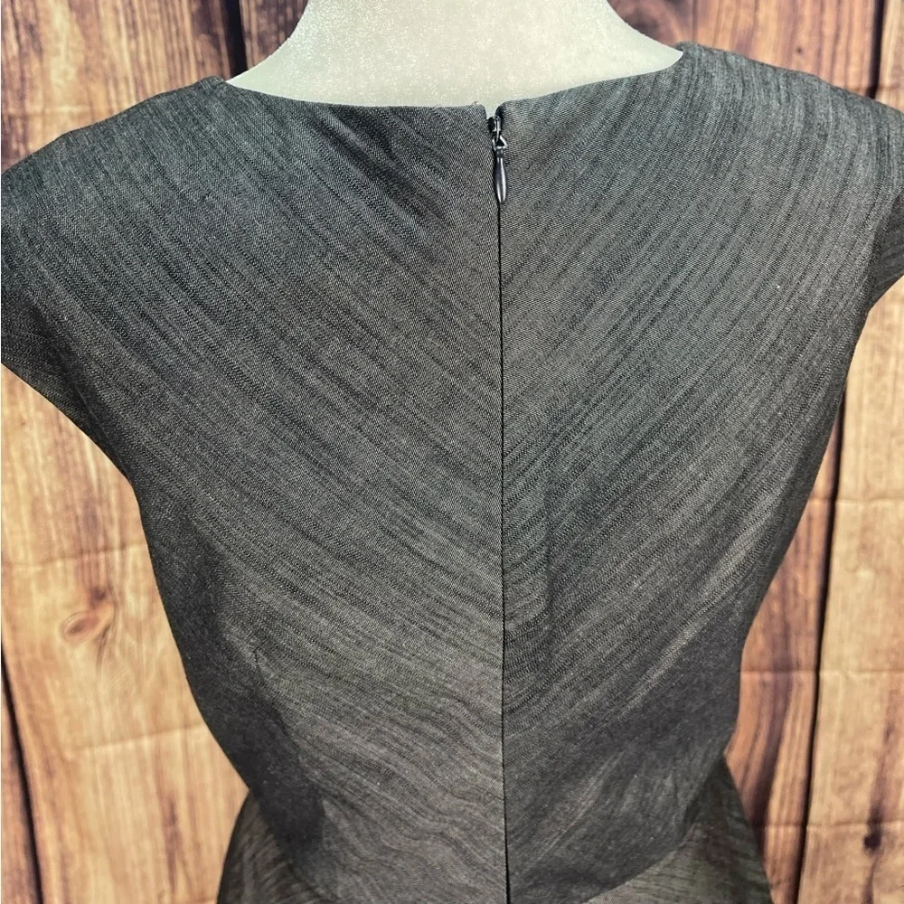 Calvin Klein gray cotton blend V-neck dress women’s size 6 Calvin Klein - Picture 11 of 13